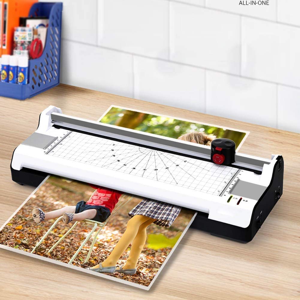 Laminator, przenośna laminator termiczny A4 z ustawieniami ciepła i zimna, przycisk ABS, szybkie nagrzewanie i brak pęcherzyków powietrza