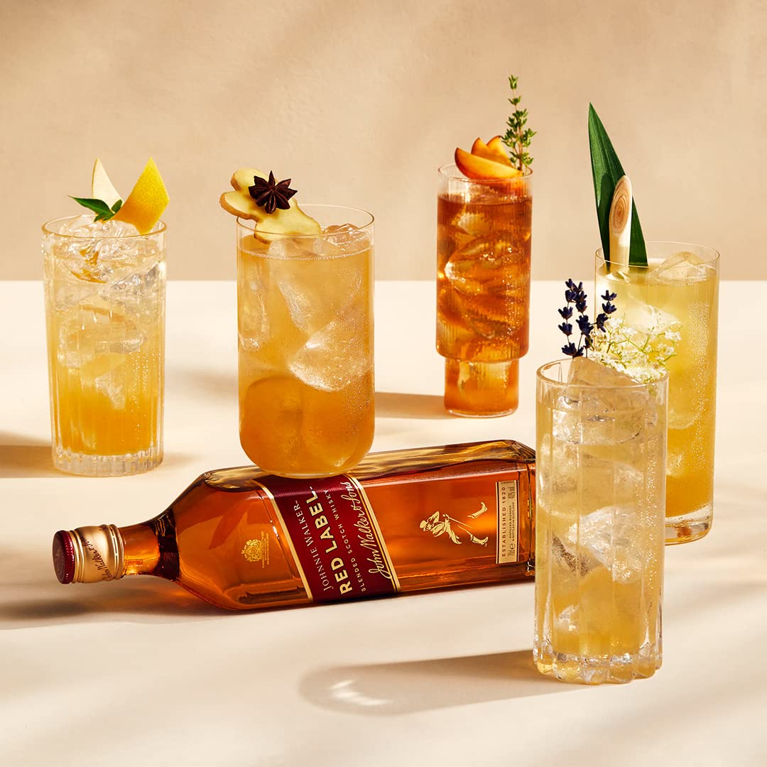 Johnnie Walker Red Label Whisky Blend 40% 1L (Lot de 5)