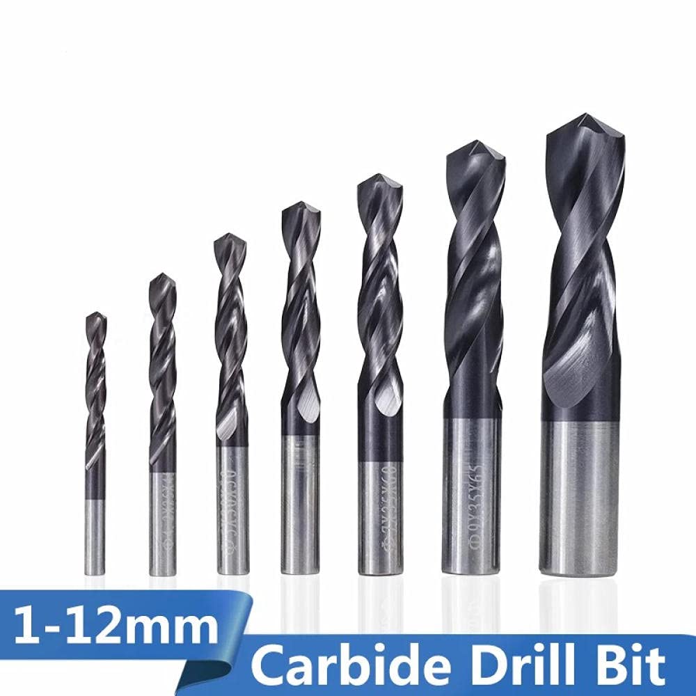 Hartmetallbohrer 1 0-12mm beschichtete Pistolenbohrer für CNC-Drehmaschine-Machine-Lochschneider Twist-Bohrmaschine Bohrwerkzeuge-12mm.