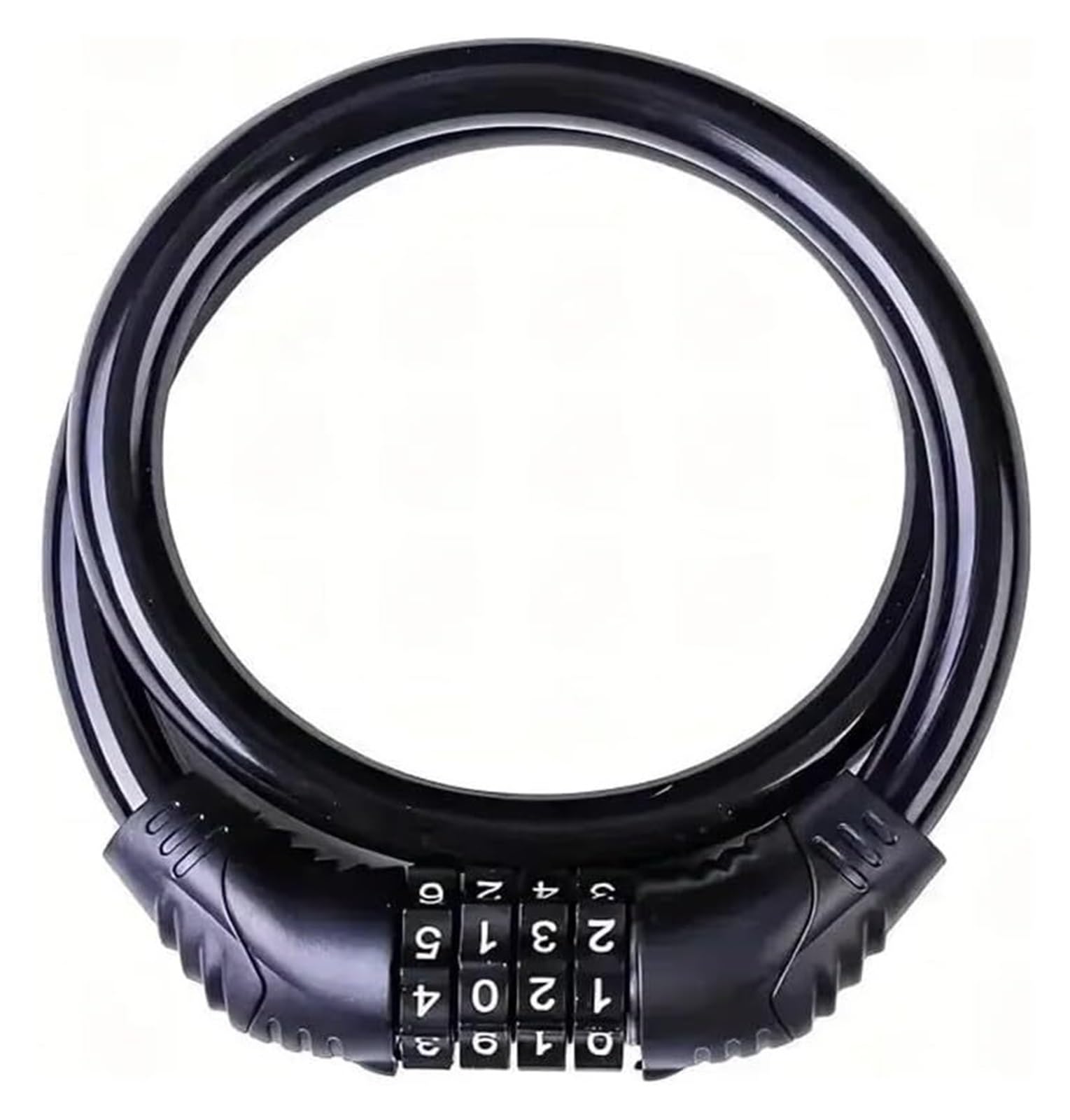 Giveduno Black Bicycle Lock, Combination Cable Lock 4-Digit Resettable Steel Pvc Coated Multicolor