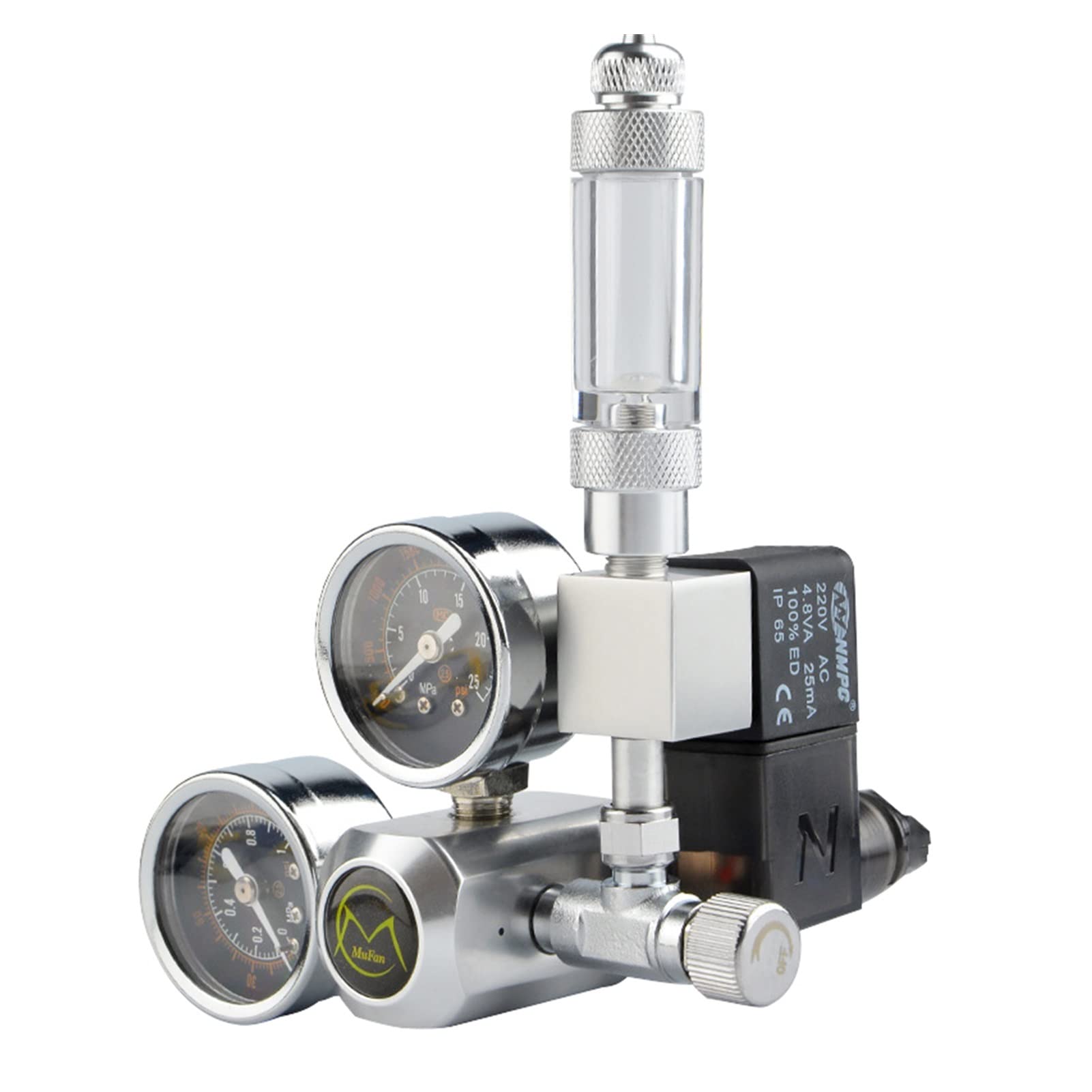 Reduktor ciśnienia CO2, majsterkowanie Akwarium CO2 Regulator Zestaw elektromagnetyczny generatorów reaktora systemu sterowania(Big double meter,G5-8)