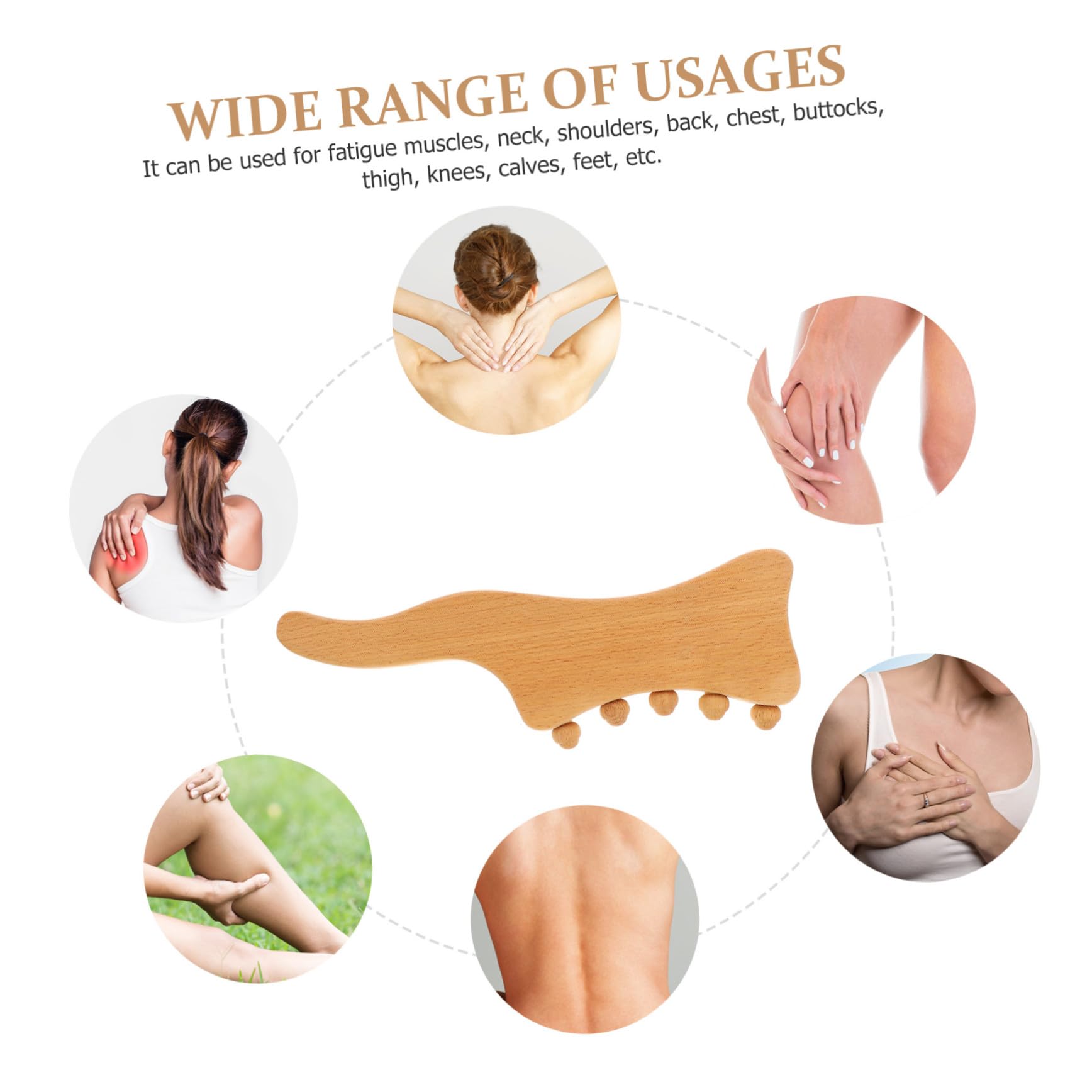 Healeved Gua Sha Massagebrett Kleines Massagebrett für Kopfmassage Wiederverwendbares Muskelmassagegerät Gua Sha Körpermassagegerät mit Exzellenter Verarbeitung