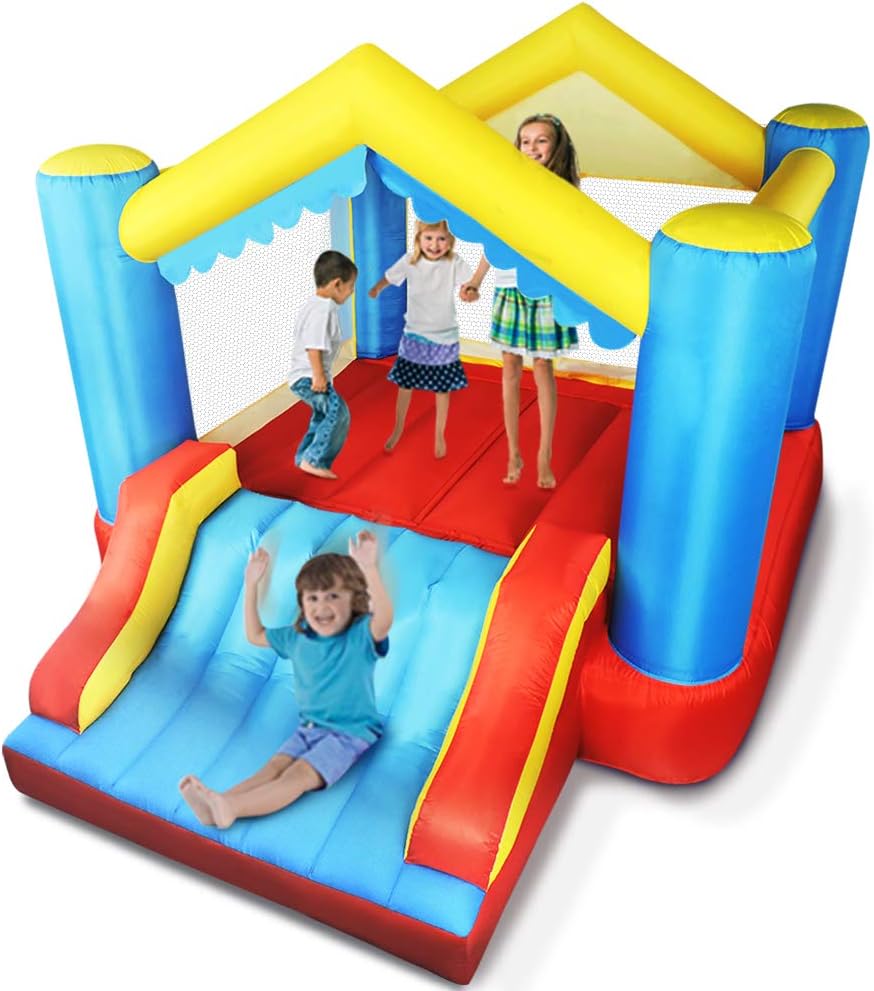 YARD Bounce House Inflatable Bounce House with Slide 12 ft x 9 ft x 8 ft H, Jumping Bouncing House Jump Slide Dunk Playhouse with Air