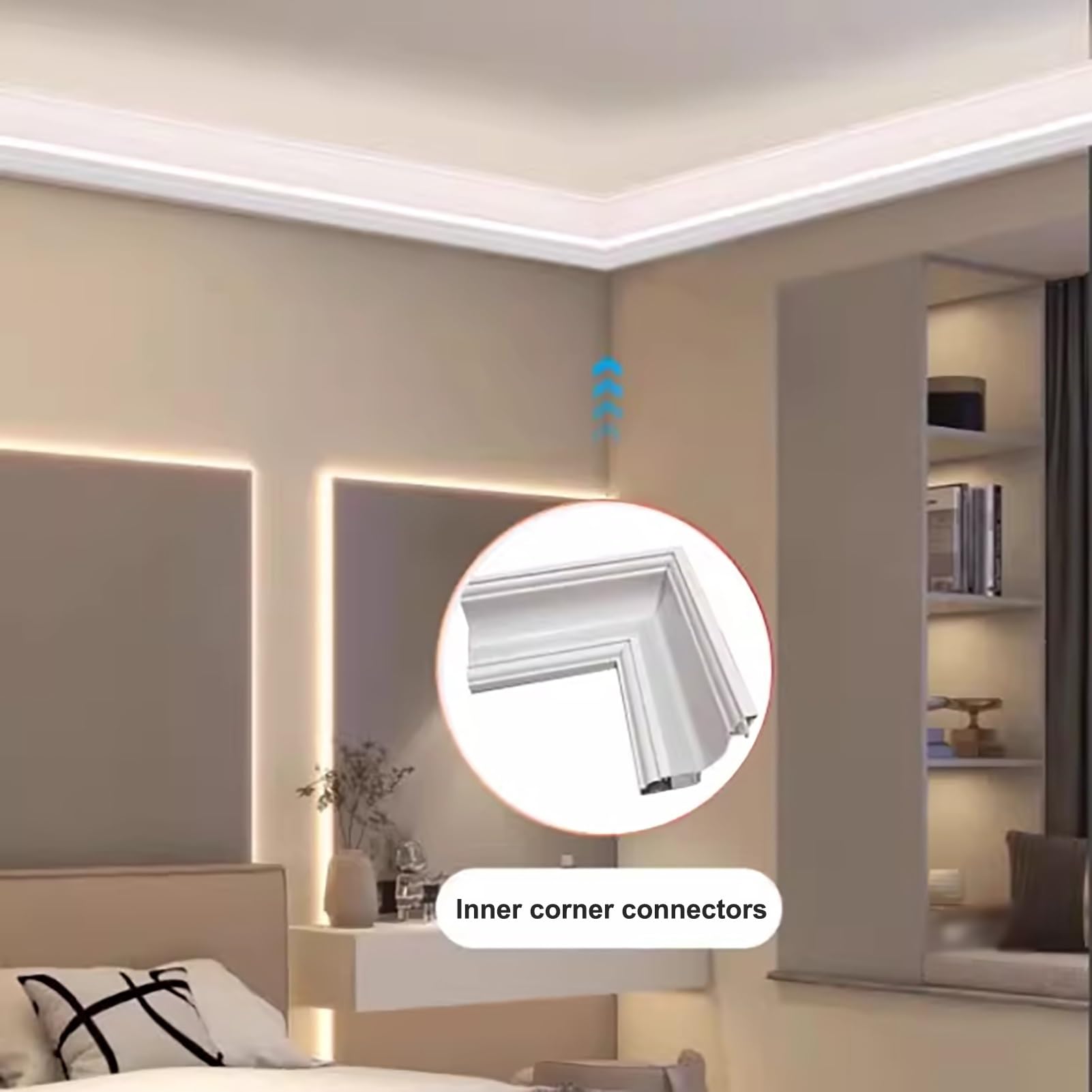 Moldura decorativa de techo para espacios interiores