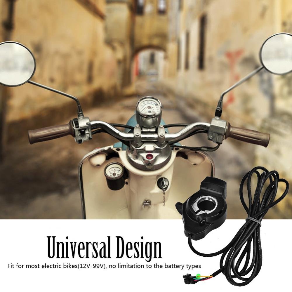 Thumb Throttle Speed Control, 12V - 99V Scooter Electric Thumb Throttle with LCD Battery Voltage Display Accessory