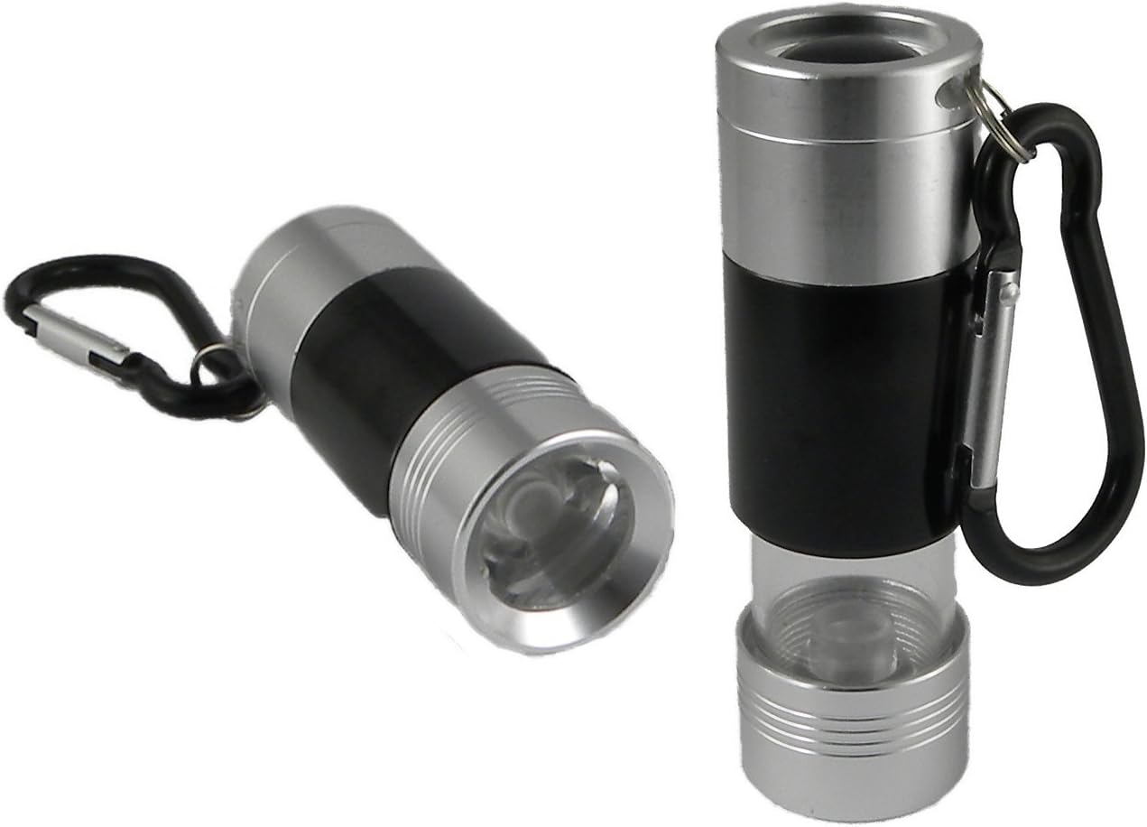 ADX Handheld Mini CREE LED Flashlight Lantern Combo with Clip, 2Pack