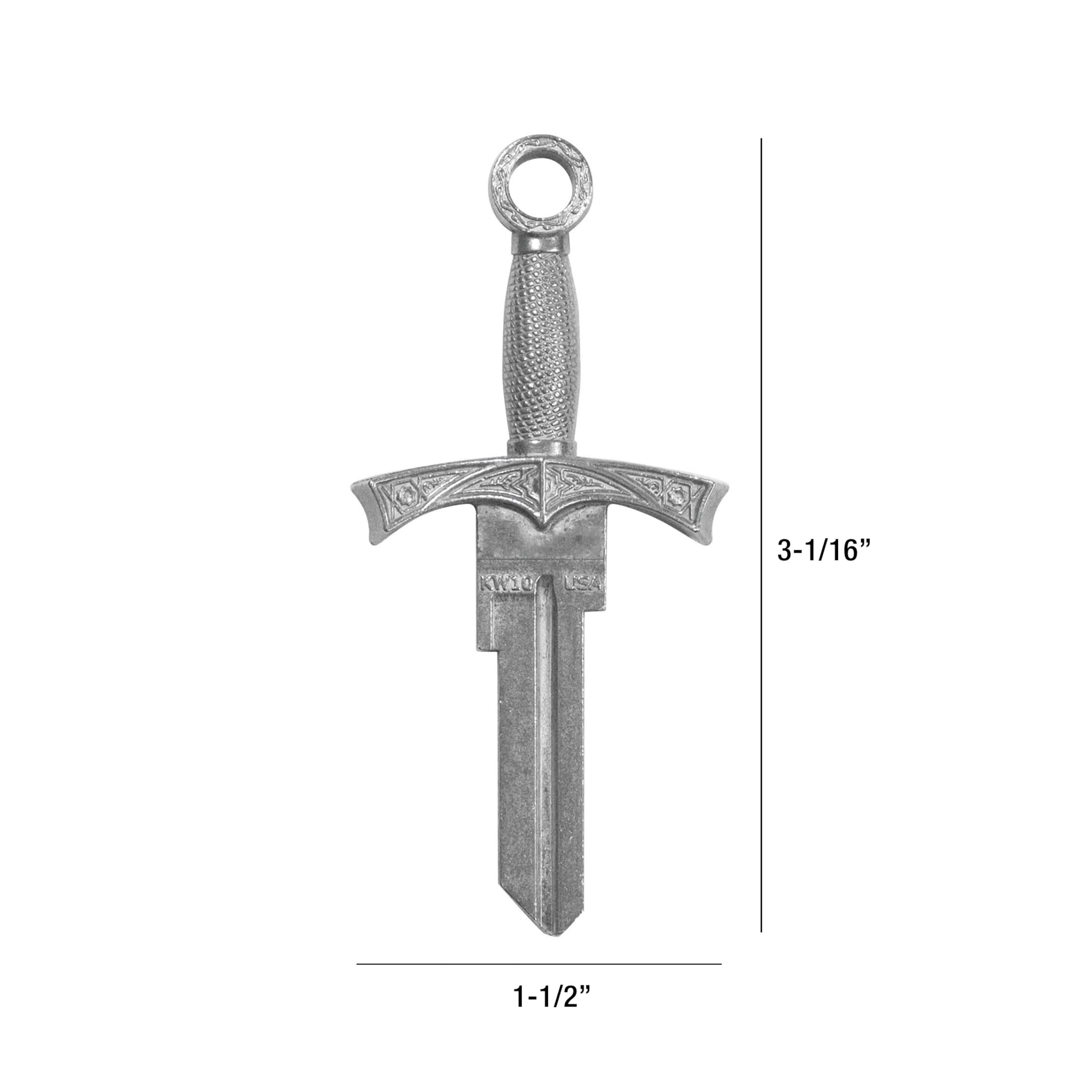 Lucky Line Key Shape House Key Blank – KW1/11, Enamel Coated, Fun Decorative Key (B126K, Tape Measure Design)