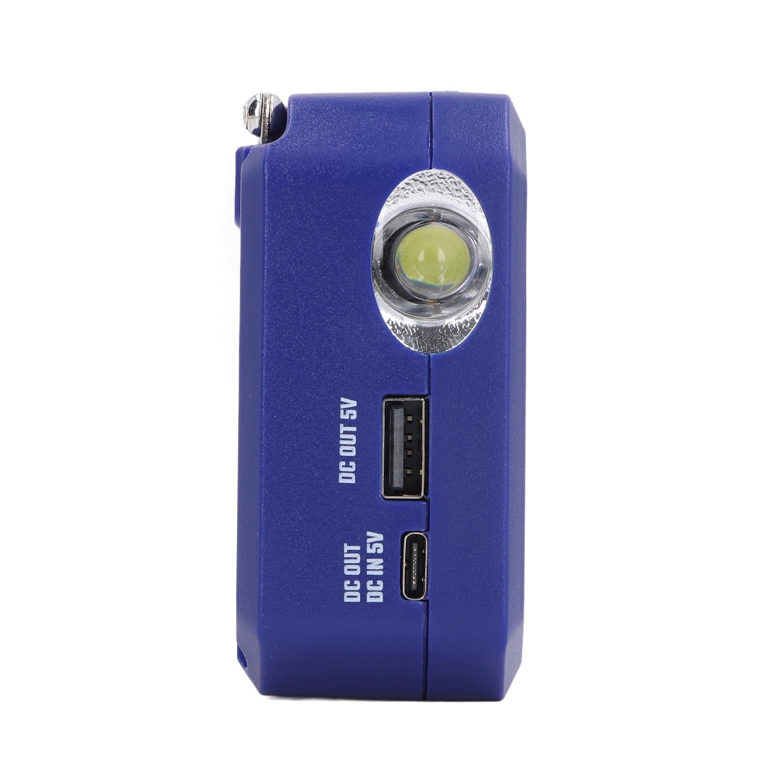 Radio Eléctrica de Manivela, Linterna LED Solar Multifuncional, Alarma SOS con Cargador de Teléfono Móvil de Emergencia para Uso Doméstico y Exterior. (Azul)