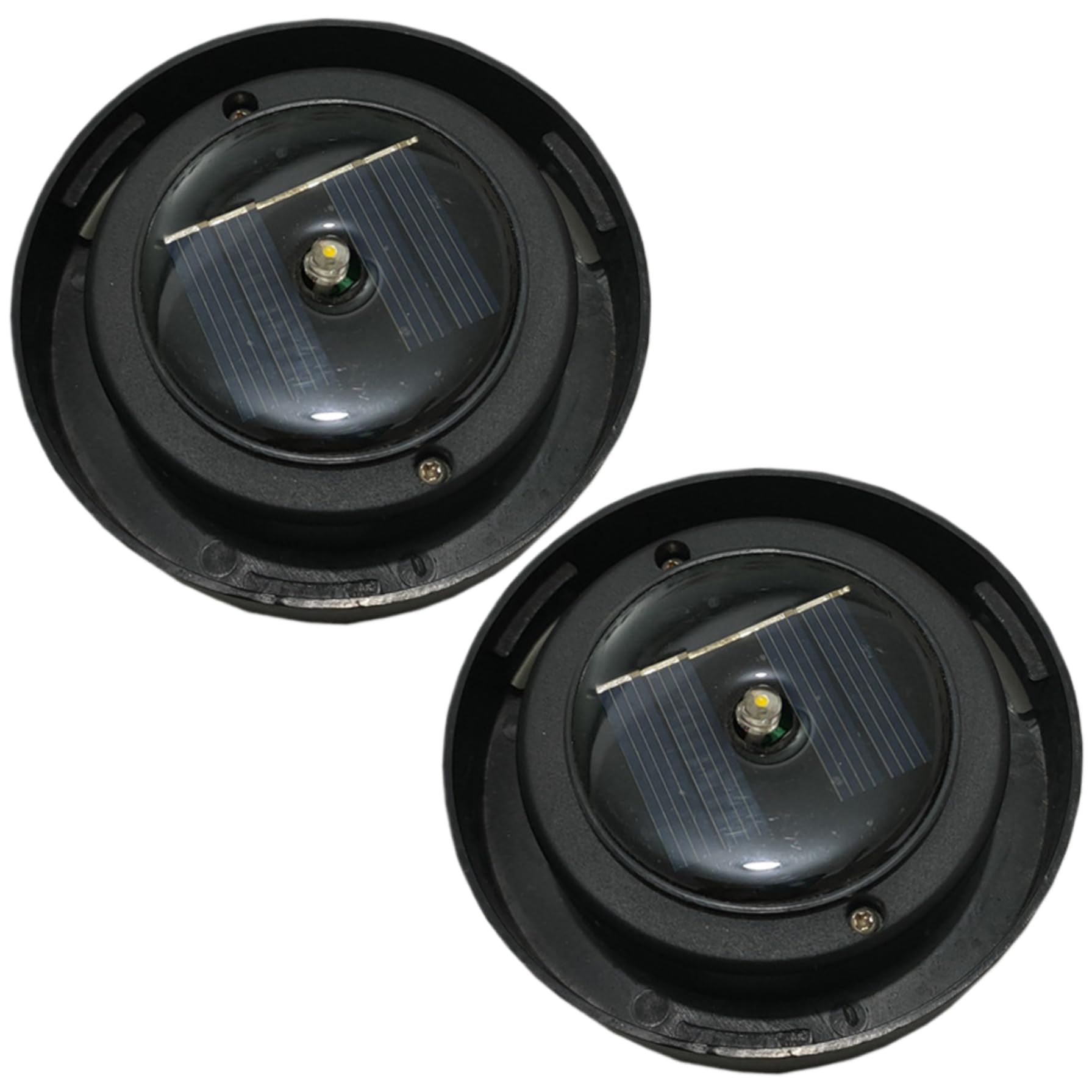 Hperu 8Cm 2 Pack Replacement Solar Light Parts, 3.2Inches Waterproof Solar Light Replacement Top Warm White Led Panel For Outdoor Lights Diy Decor