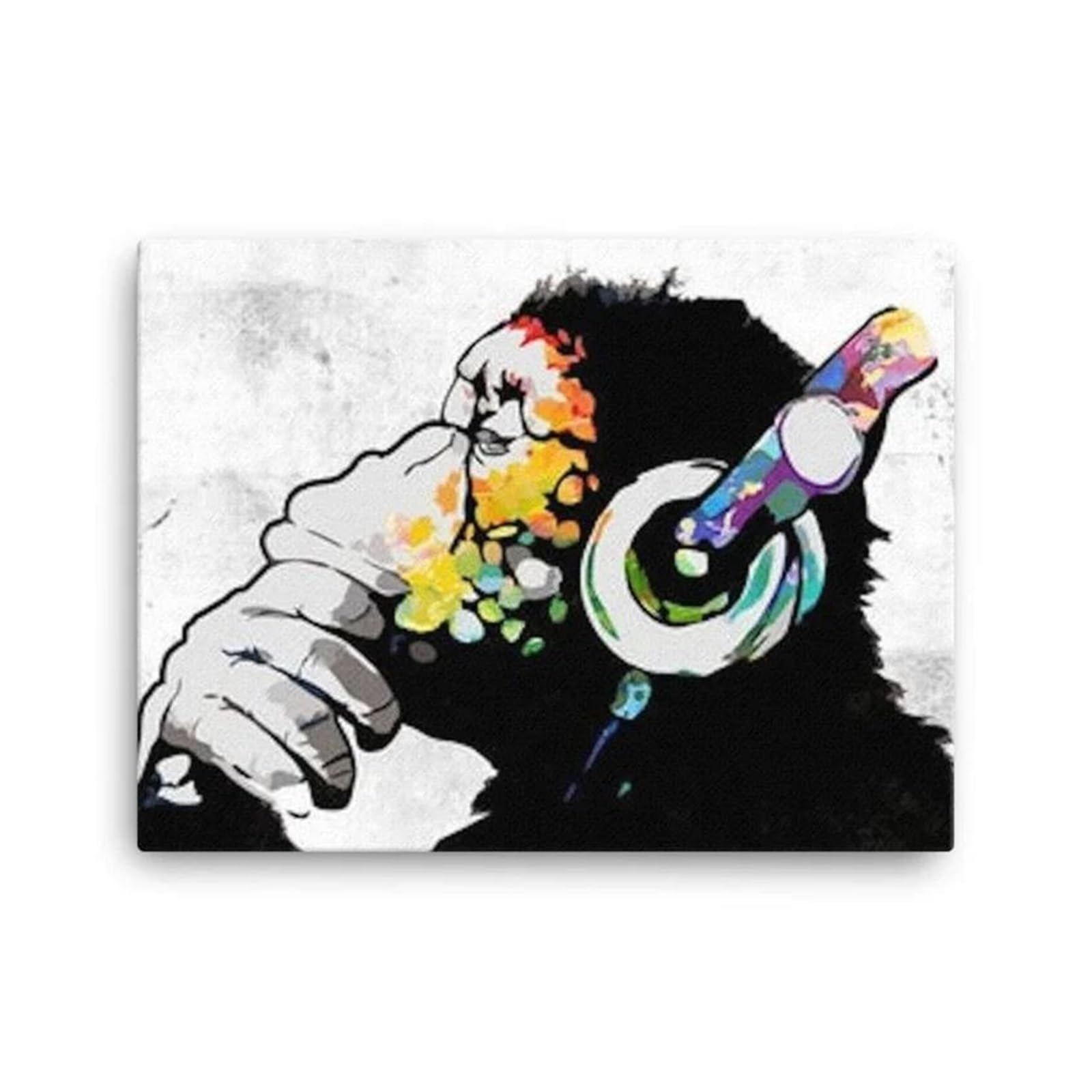 Toile DJ Monkey XENITE 40x50cm affiche sans cadre pour décoration murale