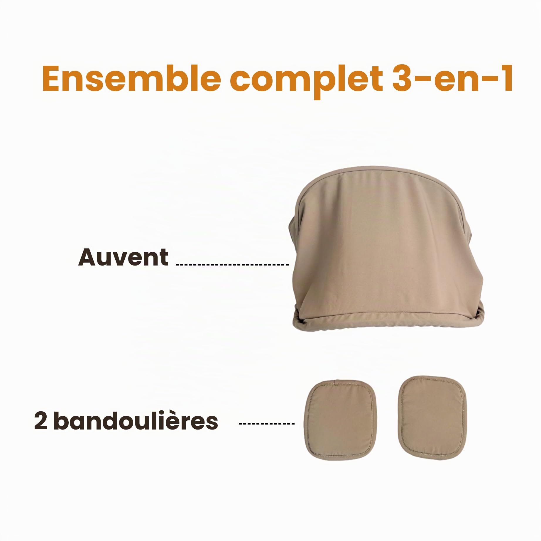 Housse d'auvent de rechange pour poussette – Convient pour siège auto Doona – [Vert, noir, gris clair, kaki, rose] – Bouclier de protection, pare-soleil en textile, accessoires Doona