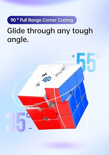 Miniatura 17 de CuberShop GAN 356 M 3x3 Cubo magnético de velocidad Lite, cubo magnético Gans 3 x 3 sin calcomanías, suave y rápido 3 por 3 Lite rendimiento