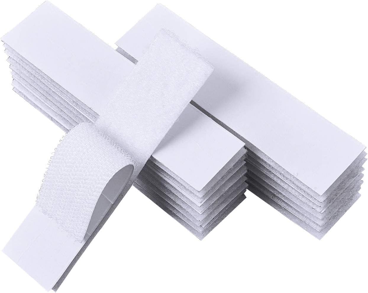 Elegious Velcro Strips Adhesive Tape Use for Art Craft Decorat Organize Industrial Strength Hook and Loop Double Sided Sticker Heavy Duty Wall Office Sticky Note Fastener Instead of Hole Screw (10)