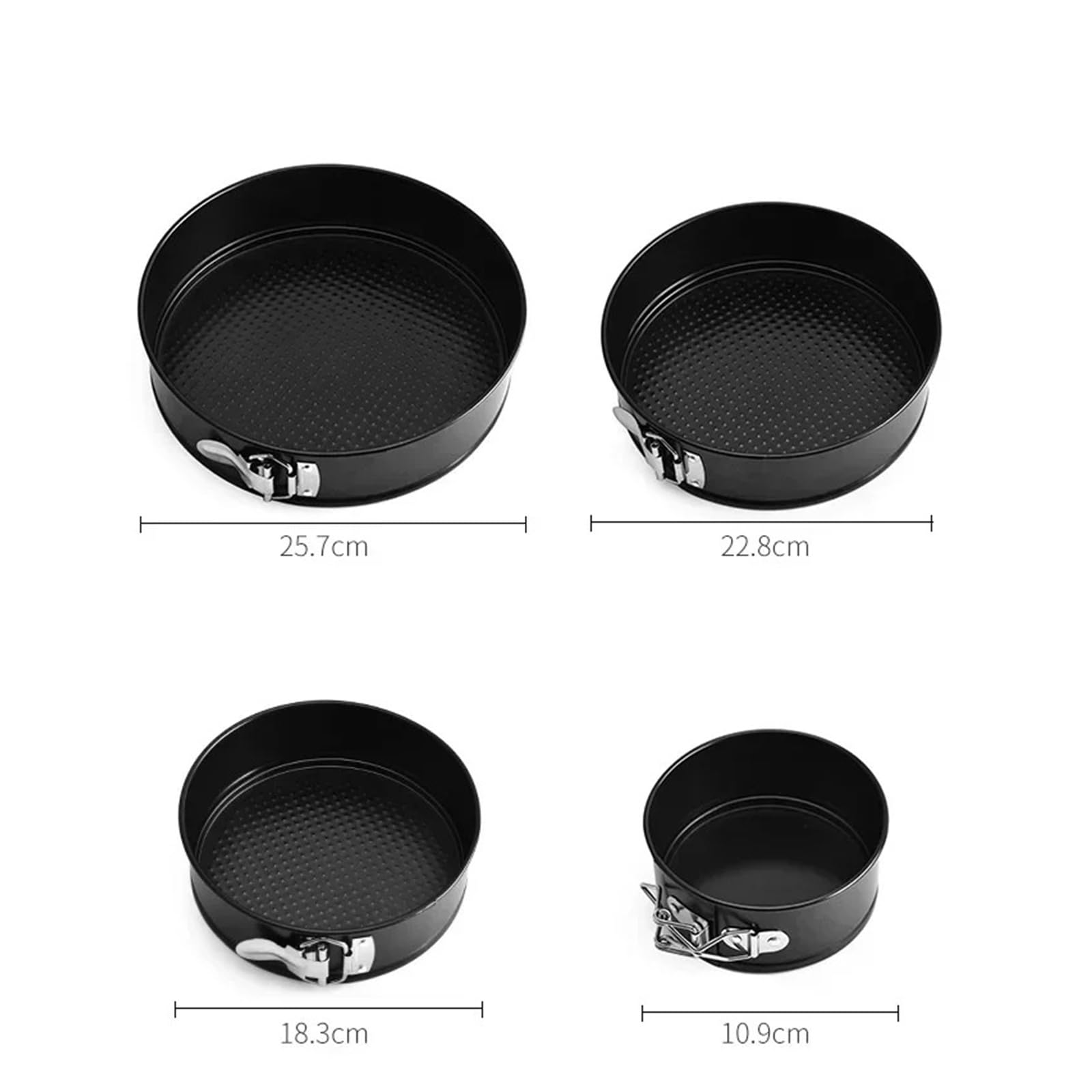 4/7/9/10 Zoll Kohlenstoffstahl-Kuchenformen, runde Kuchenform, Backformen, antihaftbeschichtet, abnehmbarer Boden, Küchenzubehör, Metall-Backform(4Inch-Round)