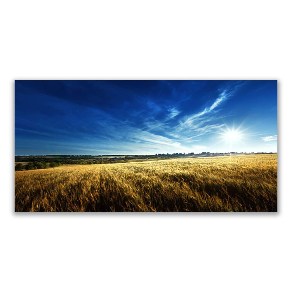 Toile Imprimés Tableau Décoration Moderne 140x70cm Champ Ciel Tulup