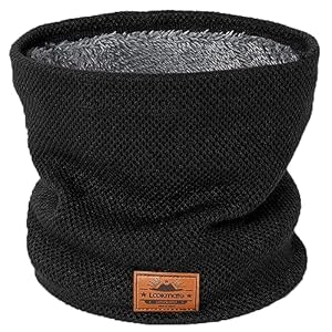 Schlauchschal Herren Geschenke, eschenke für Männer Schal Halstuch, alswärmer Motorrad, efüttert Weichem Nackenwärmer, eihnachtsgesc... Dick Fleece Loop Schal Winddichte für Maske Schwarz