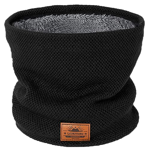 Lookmate Schlauchschal Herren Geschenke,Geschenke für Männer Schal Halstuch,Halswärmer Motorrad,Gefüttert Weichem Nackenwärmer,Weihnachtsgeschenke Dick Fleece Loop Schal...