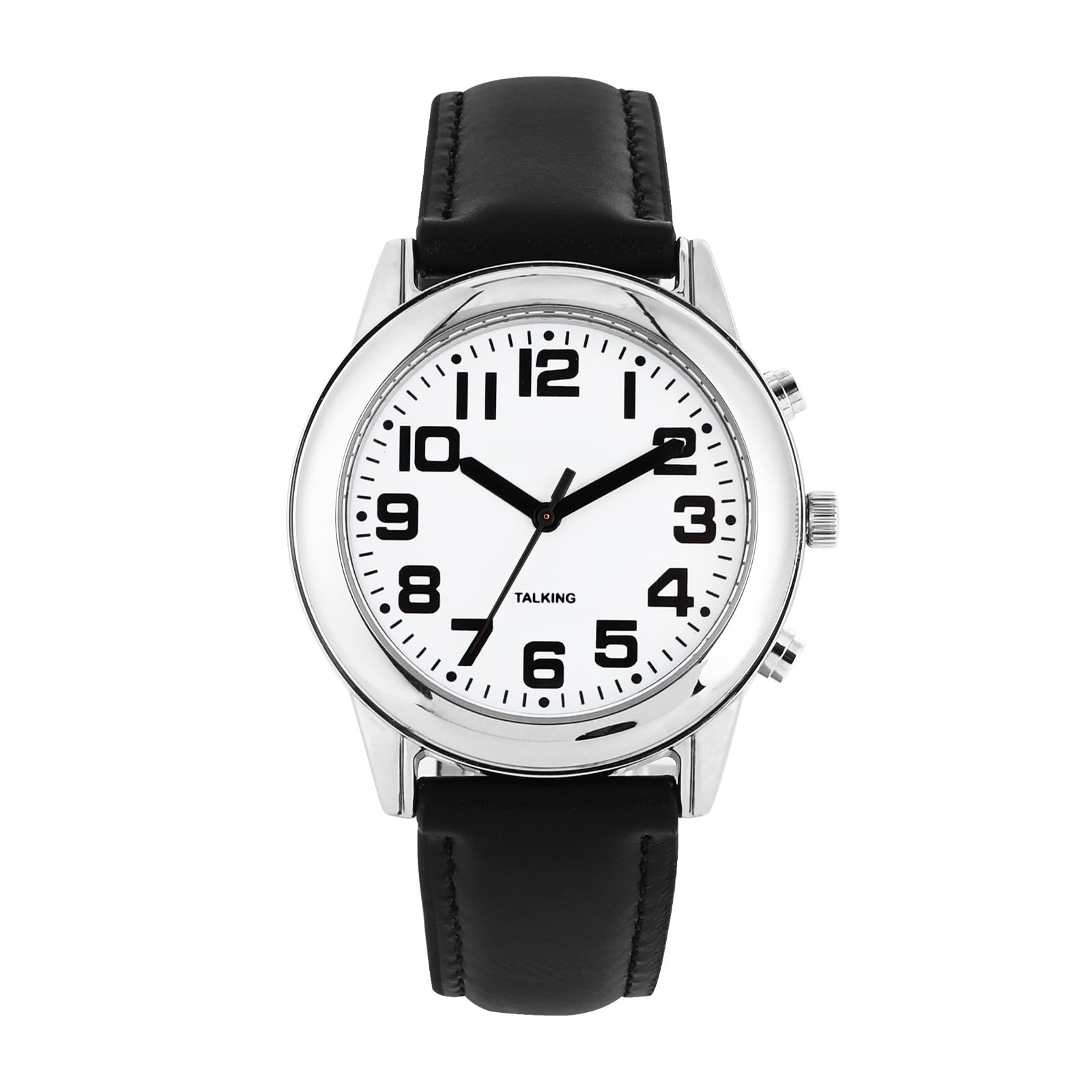 Montre à Fonction vocale STALK2 - Adaptée aux Personnes souffrant de Troubles visuels – Date/Heure en français - Alarme programmable, Fonction Calendrier – Sobre et élégante