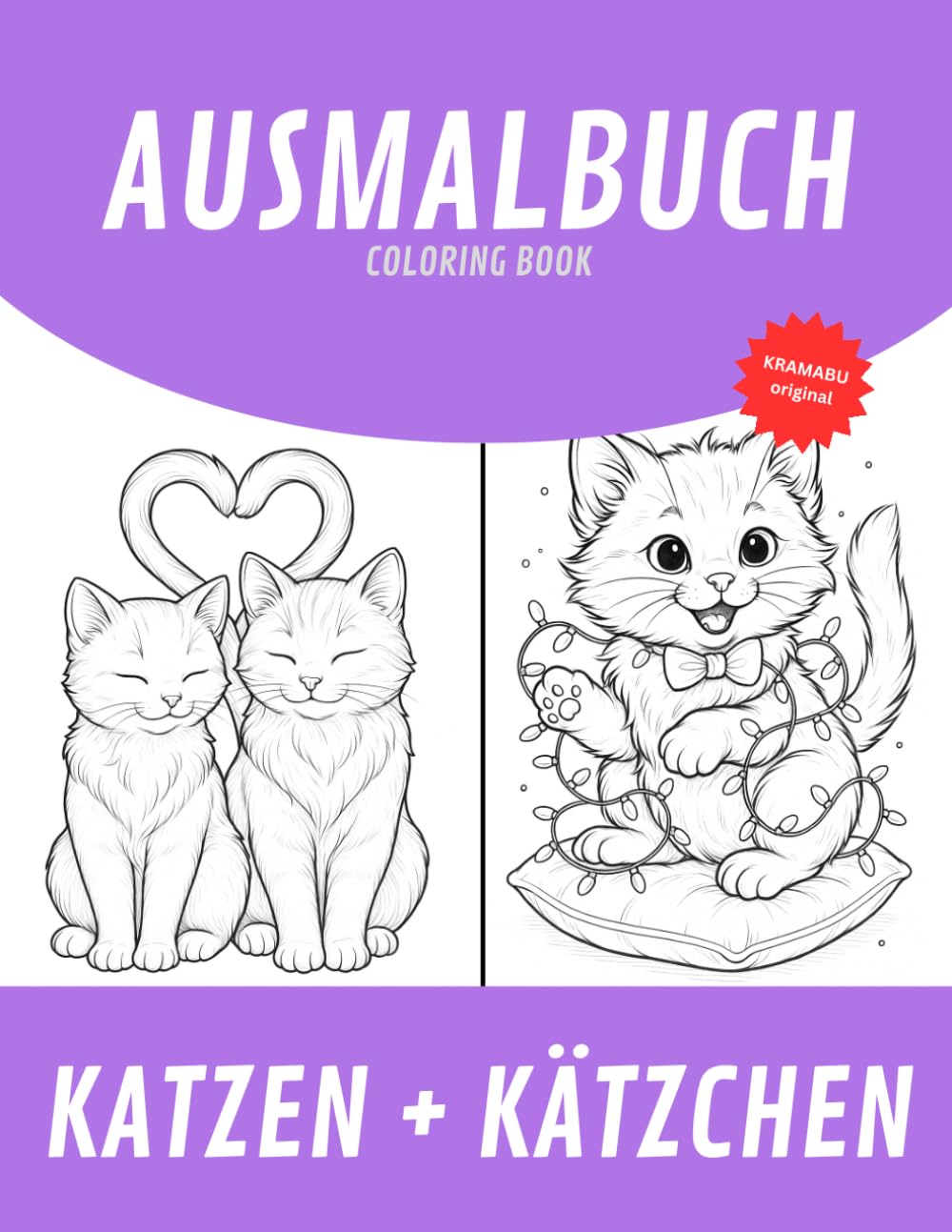 Kramabu Original Ausmalbücher - KATZEN + KÄTZCHEN