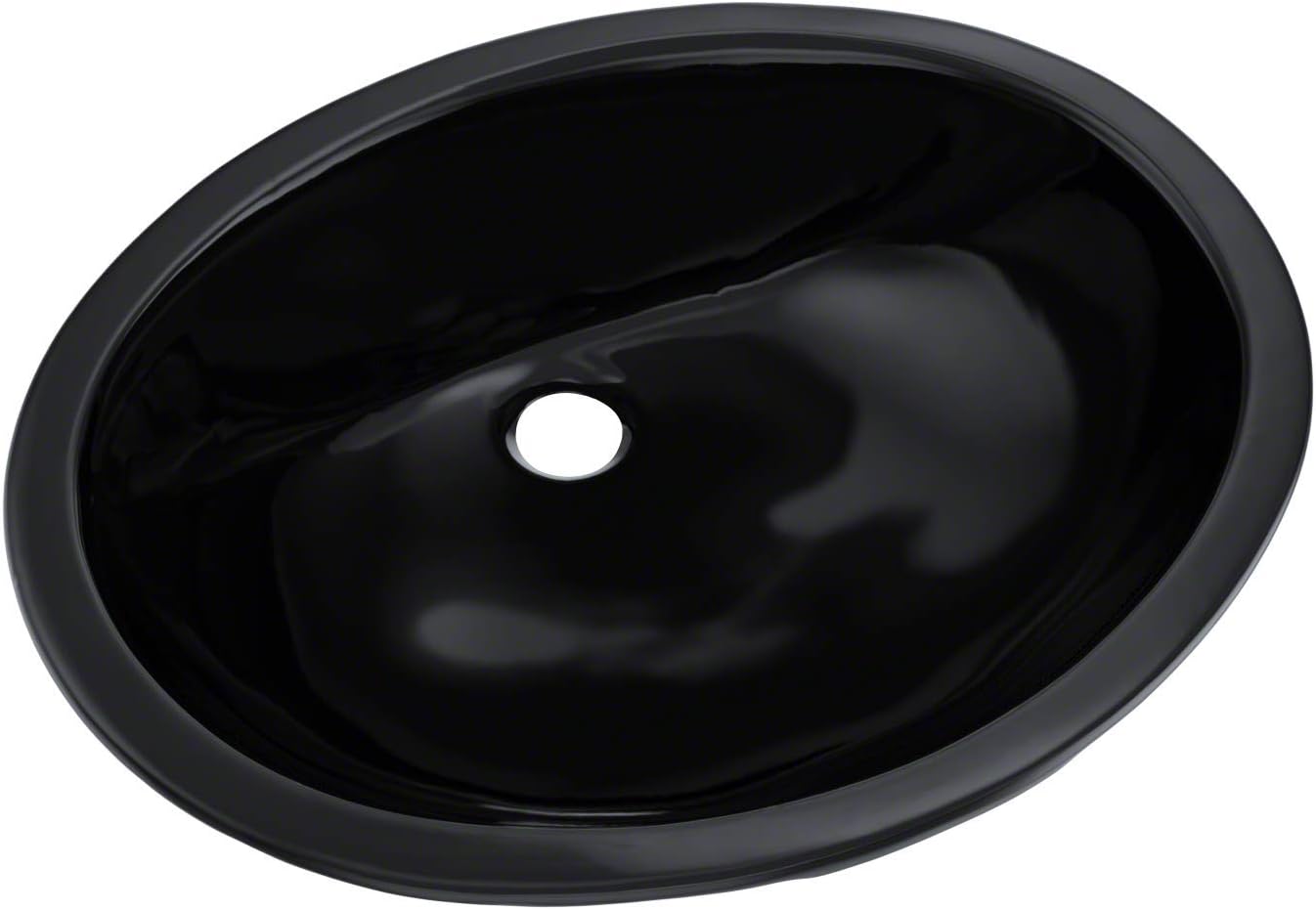 TOTO Rendezvous Oval Undermount Bathroom Sink, Ebony - LT57951