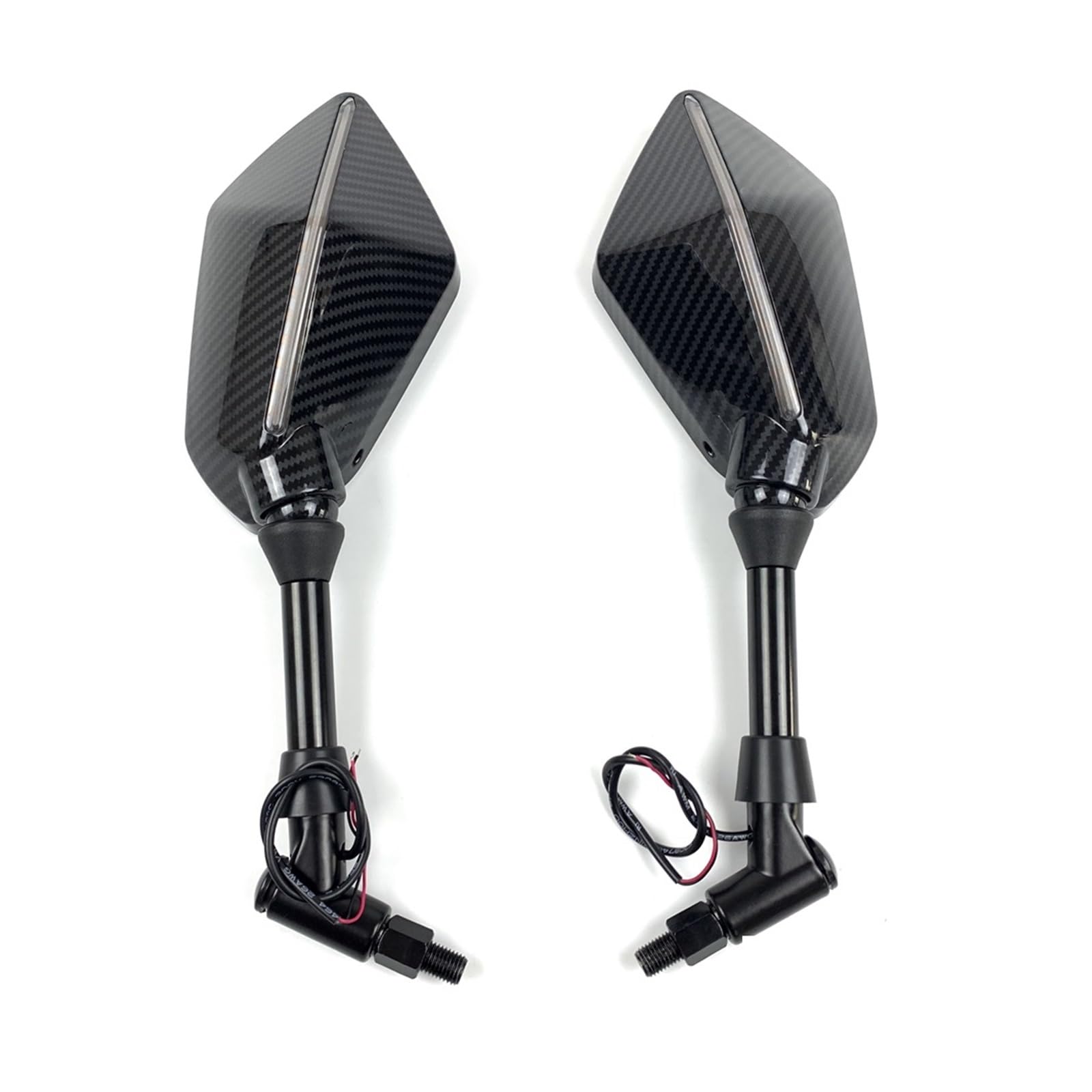 Motocyklowa kierownica lusterka Pasuje Do Uniwersalnego Oświetlenia Lusterek Wstecznych Pasuje Do Suzuki Universal Motorcycle(10mm Carbon)