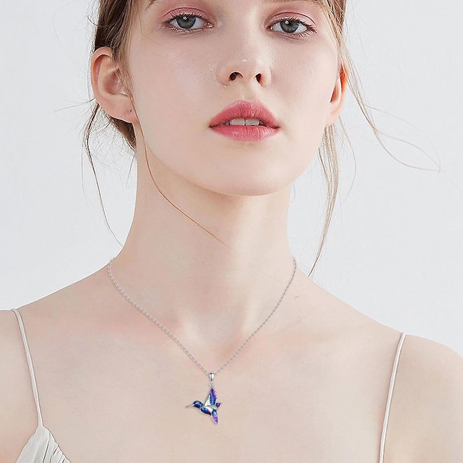 YFN Hummingbird Necklace Sterling Silver Bird Jewelry Hummingbirds Gifts for Women - Image 3