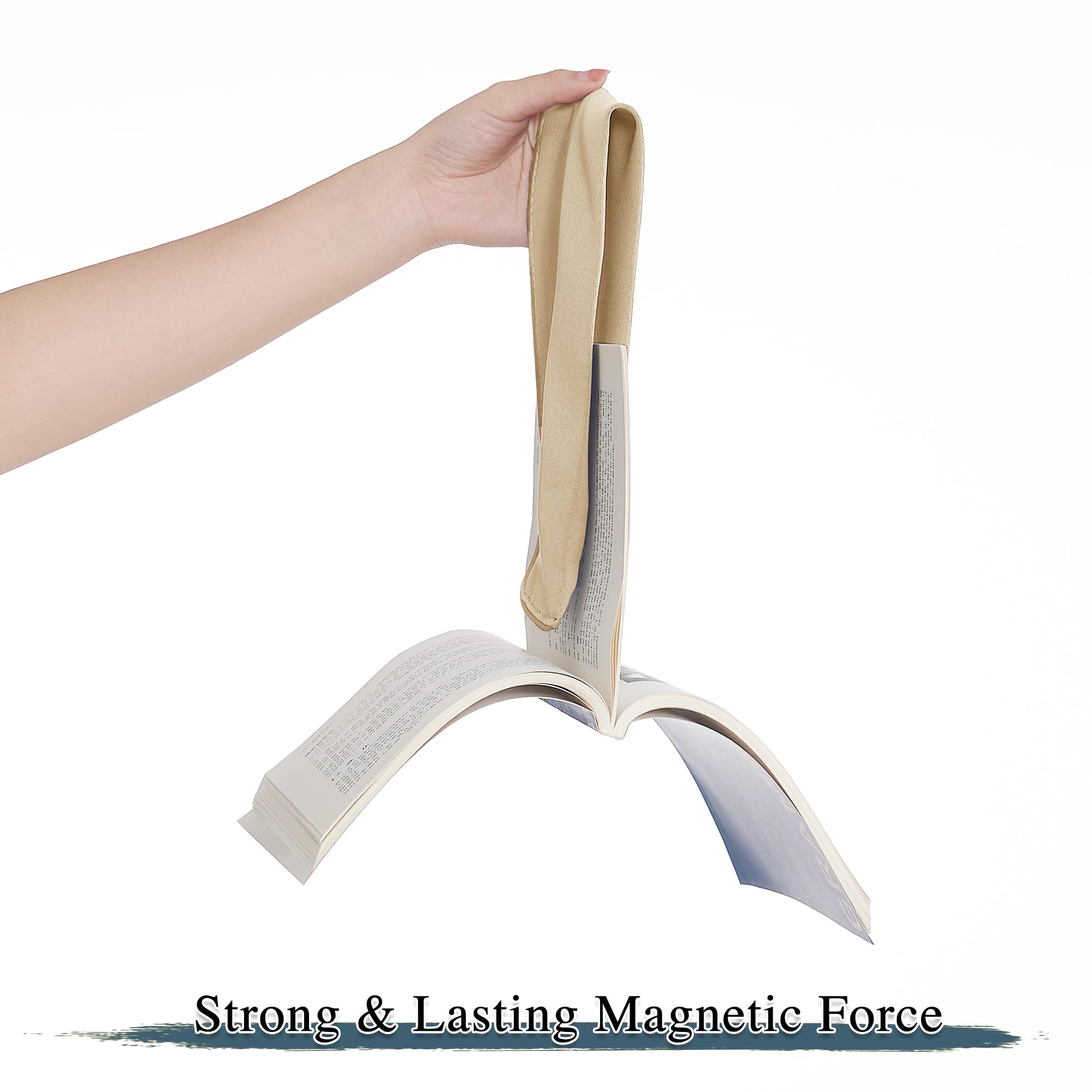 PONY DANCE Magnetische Gardinen Raffhalter Beige Gardinenhalter Raffhalter mit Magneten für Blickdichte Gardinen Magnetische Raffhalter für Vorhänge, Biscotti Beige, 4 Stück, 47x10 cm