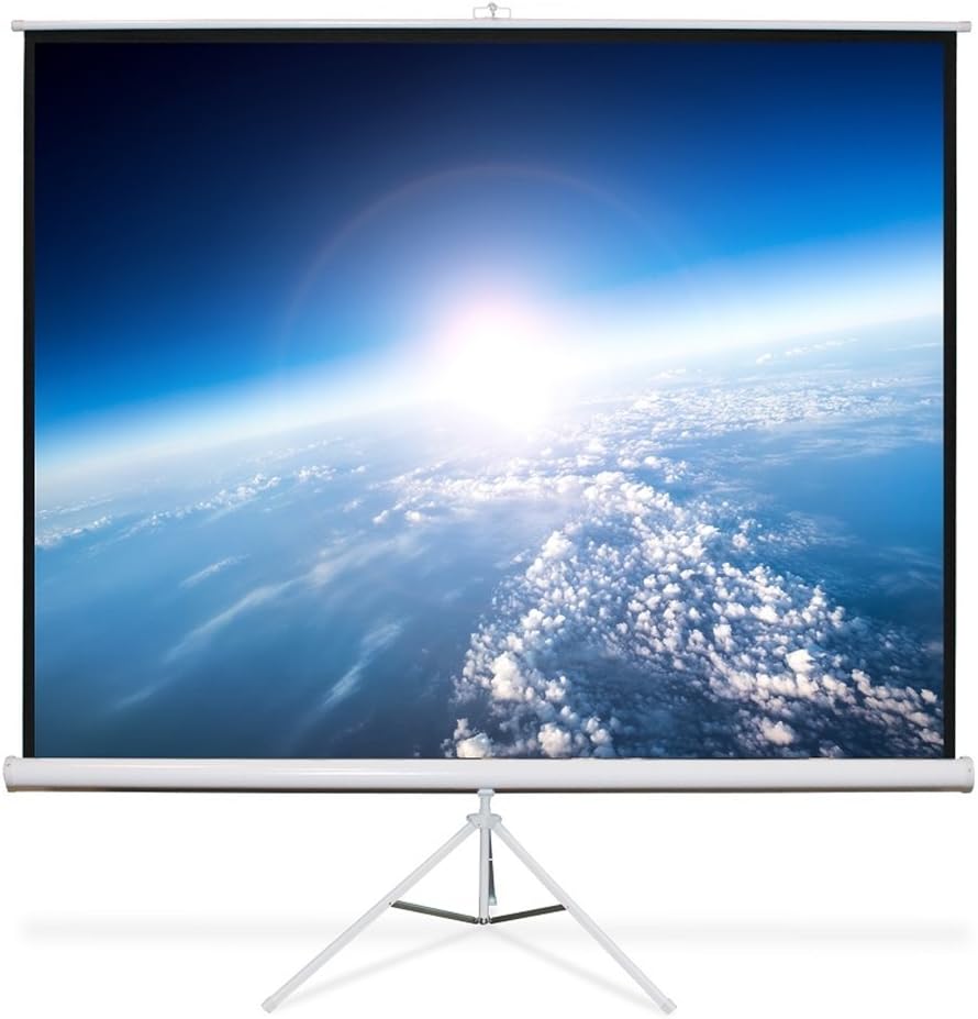 Matte White Portable Projector Screen Viewing Area: 96" H x 96" W