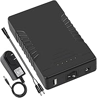 Vista 1 de Talentcell Rechargeable 12V 6000mAh/5V 12000mAh DC Output Lithium ion Battery Pack for LED Strip/CCTV Camera/Telescope/Modem and More, Portable