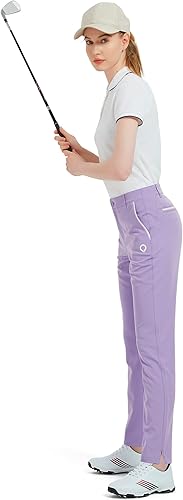 Miniatura 6 de Bakery Pantalones de golf para mujer, elásticos, con bolsillos, de secado rápido, ligeros, pantalones de trabajo