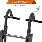 Heavy Duty Roof Ladder Hook With Wheel - Stabilizer for Ridge Extension, Rubber Grip T-Bar for Damage Prevention, Lock Jaw Grip, Fast & Easy Access to Steep Roofs (Patent)