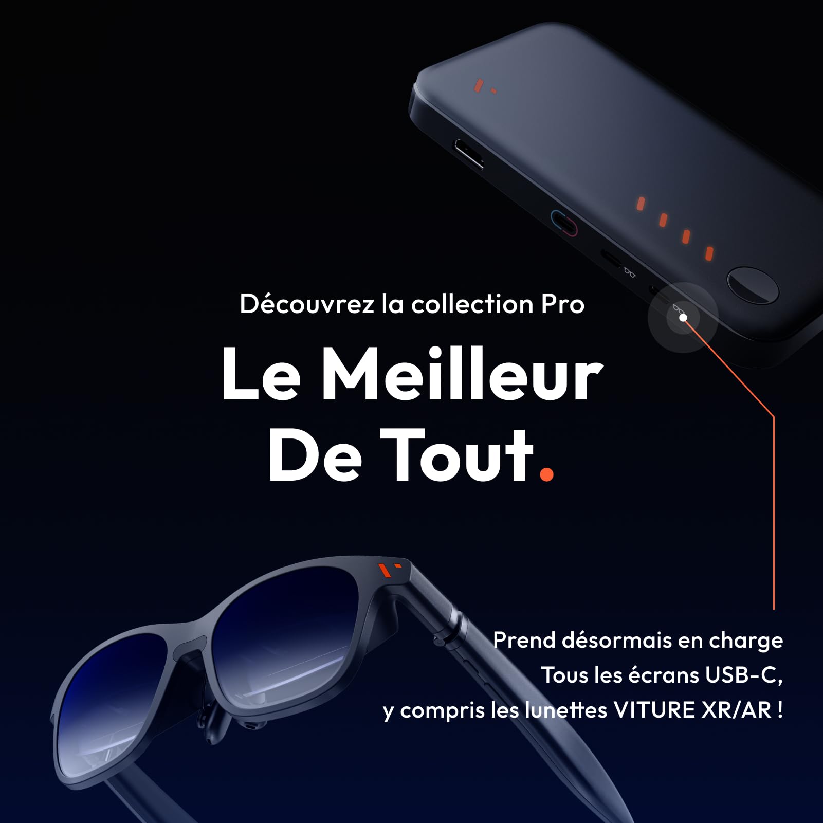 VITURE Pro Mobile Dock, Première expérience XR immersive pour la Switch 2, Streaming&Jeu en coopération, Compatible avec PS, Contenus 2D/3D, Fire TV, Appareils HDMI, pour écran USB-C&Lunettes XR/AR
