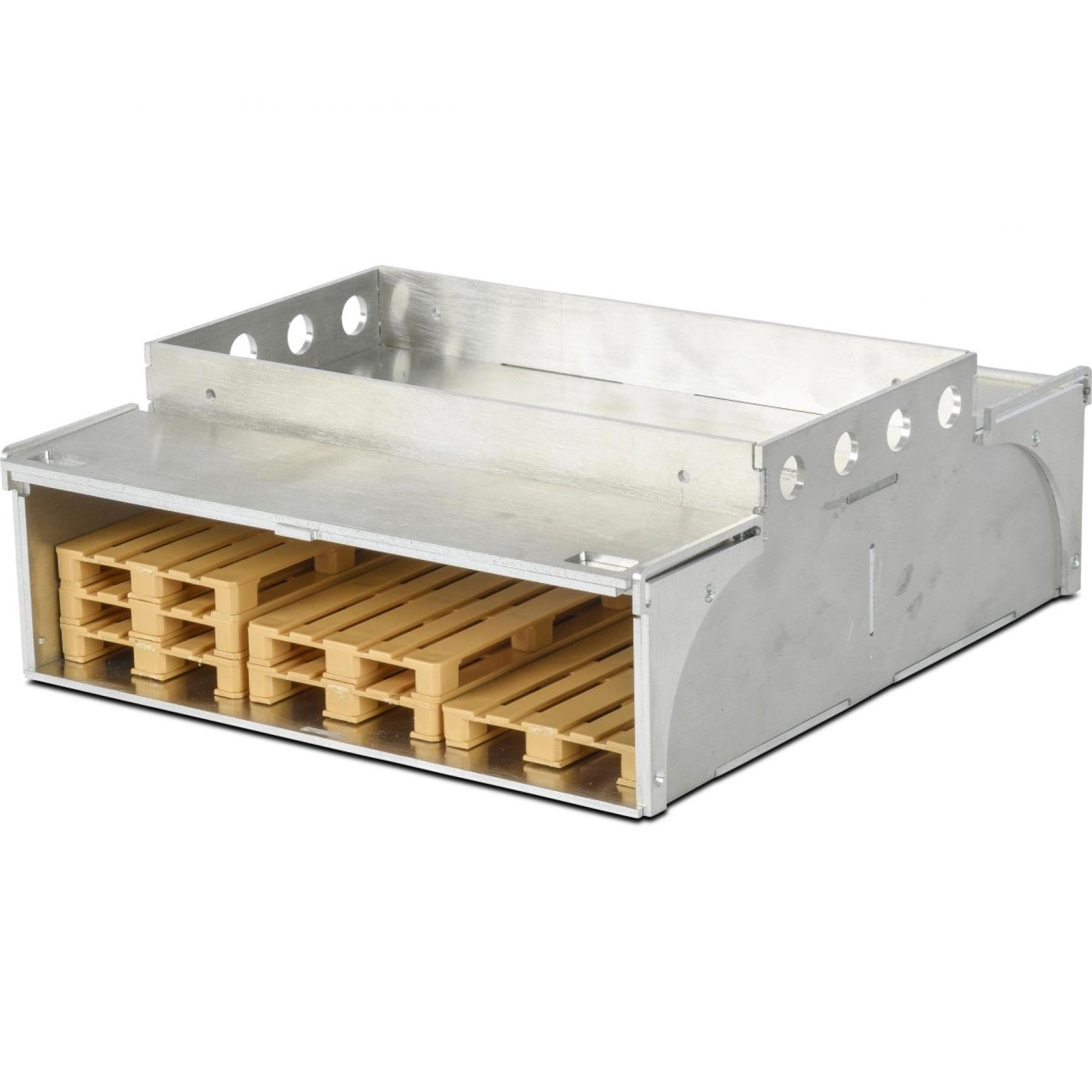 Carson 500907379 1:14 Caja Aluminio 6 Palets Braun