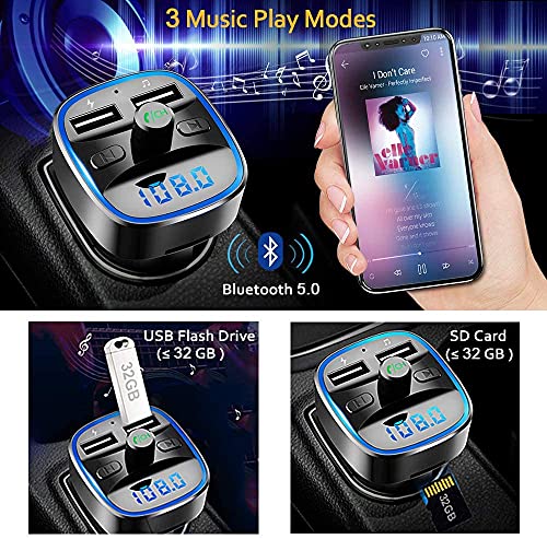 Cocoda Trasmettitore Bluetooth per Auto, [Blue