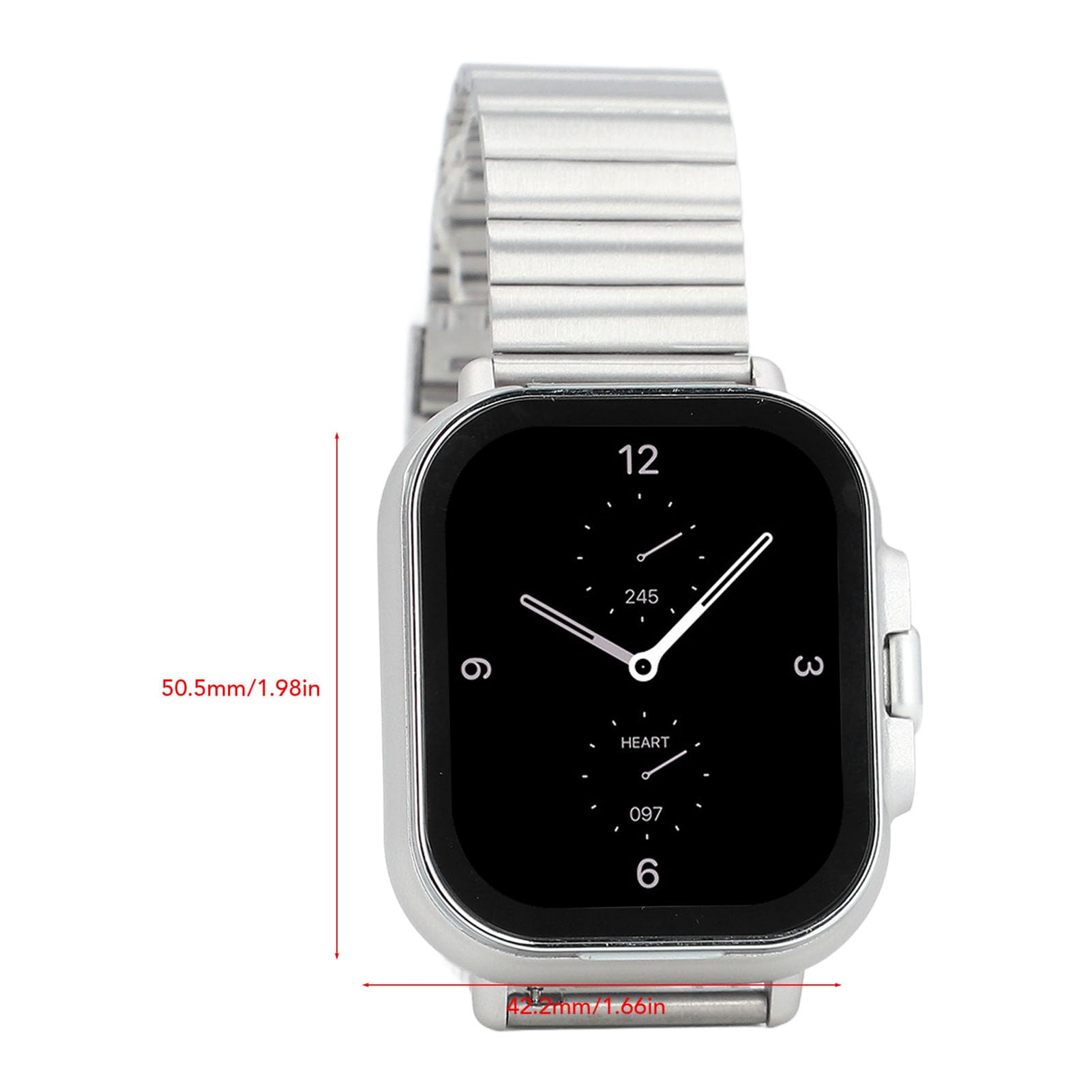 Jectse Montre Intelligente avec écouteurs, Montre de Sport NFC 2 en 1, Montre de Fitness avec écran TFT de 2,01 Pouces, Prend en Charge la Notification de Messagerie, (Coque argentée
