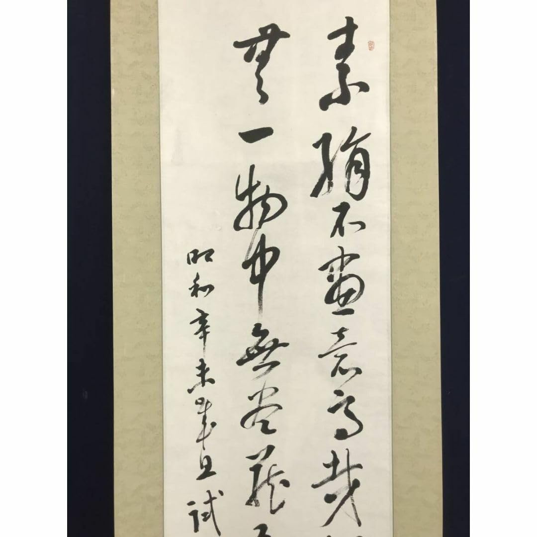 Amazon.co.jp: 真作津田白印七言絶句二行書掛軸宝船AI-666 : おもちゃ