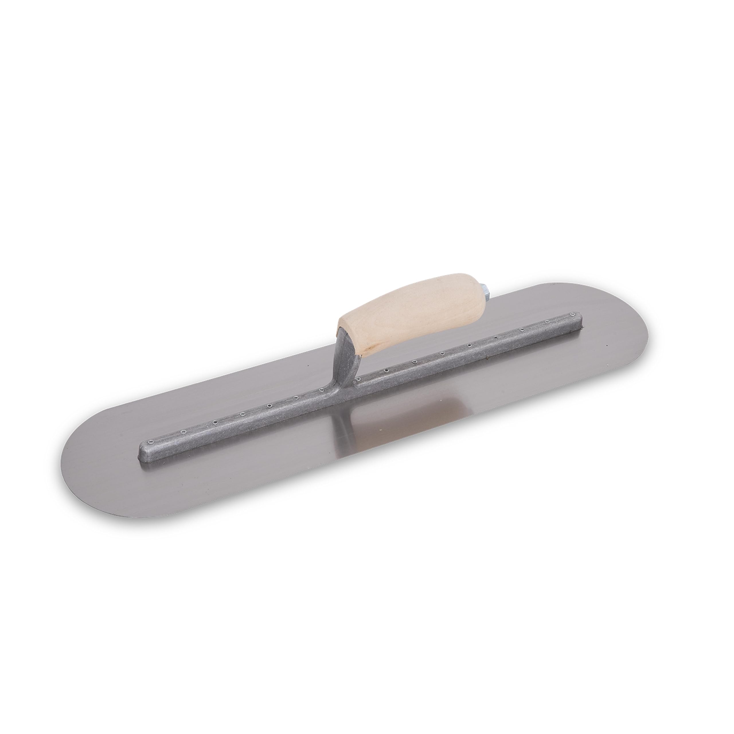 MARSHALLTOWN QLT Fully Rounded Concrete Finishing Trowel, 20 x 5 Inch, Wood Handle, Made in the USA, FTFR360