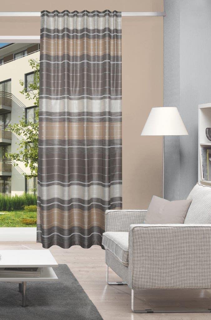 Cortina decorativa de rayas Home Fashion Anouk, ideal para salones modernos