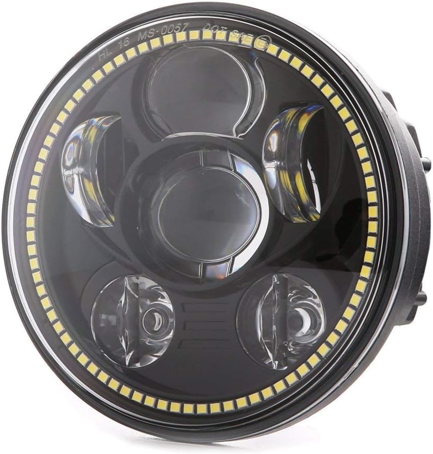Eagle Lights 5.75 inch LED Motorcycle Headlight Kit for Honda VTX with Bracket and Hardware - Plug and Play (Generation III with Halo Ring) 2002-2008 VTX 1800, VTX 1300