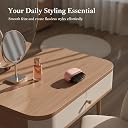 Wisoqu Cordless Hair Straightener Brush, Portable Straightening Brush with 3 Temp Settings, PTC 30S Fast Heating, Rechargeable Hot Brush Hair Straightener for Travel, Home, Outdoor (Pink) gallery image