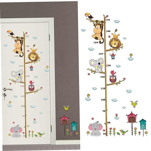 Miniatura 6 de Toyvian Tabla de altura de crecimiento, tabla de crecimiento, medición de altura, regla de entrega, calcomanías de pared para habitación de niños,