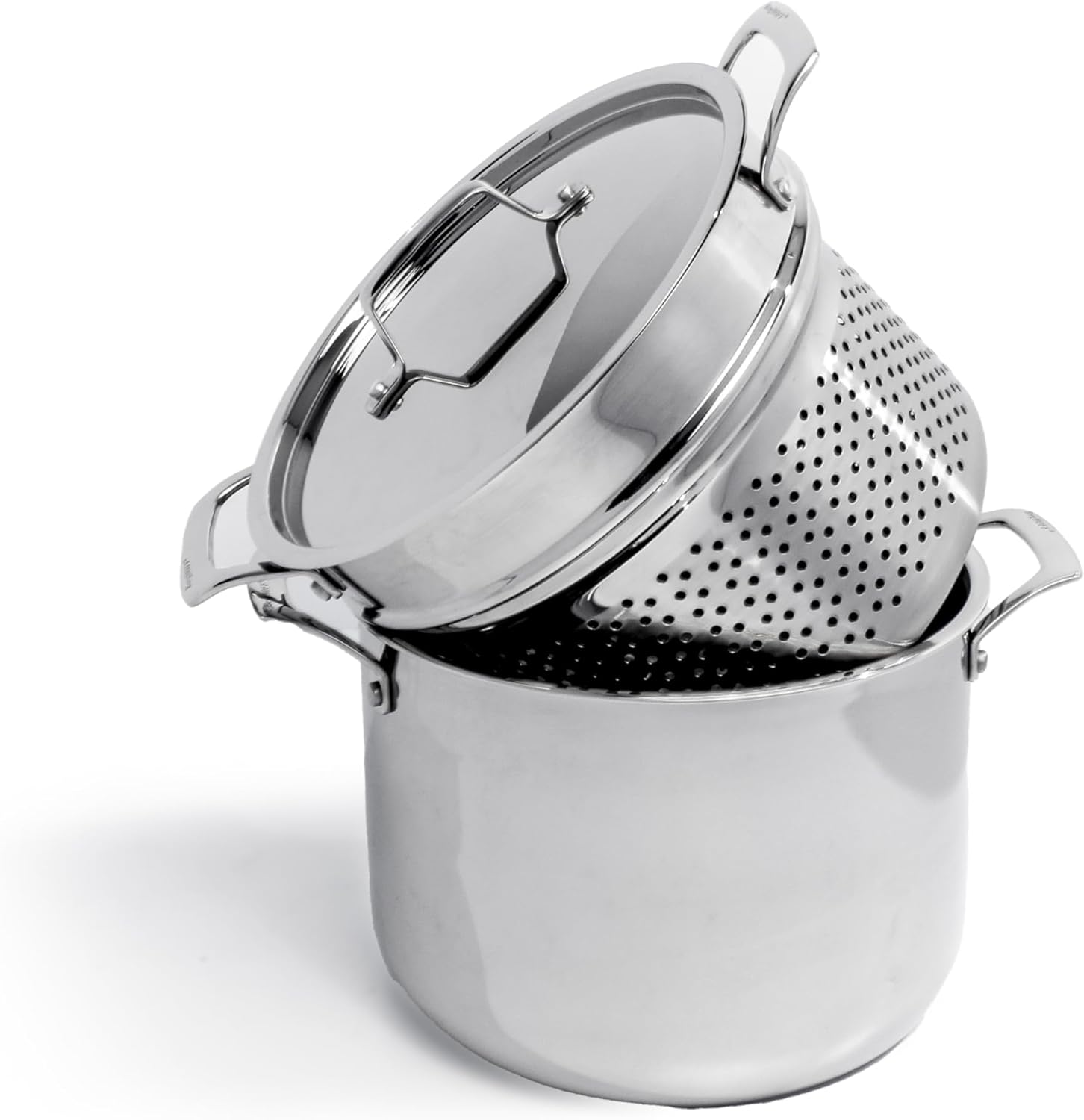 BergHOFF Professional Tri-ply 18/10 Stainless Steel 13Pc Cookware Set With Matching Lid Safe Grip Handle Induction Cooktop Measurement Markings Inside Fast & Even Heat Oven Safe Dishwasher Safe - Image 4