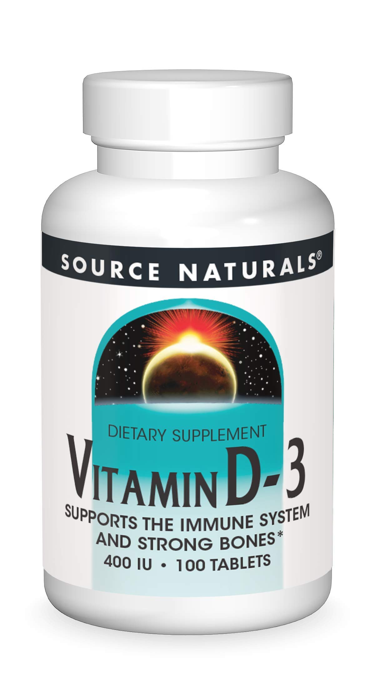 Source Naturals Vitamin D-3 400 iu, Supports The Immune System and Strong Bones* - 100 Tablets