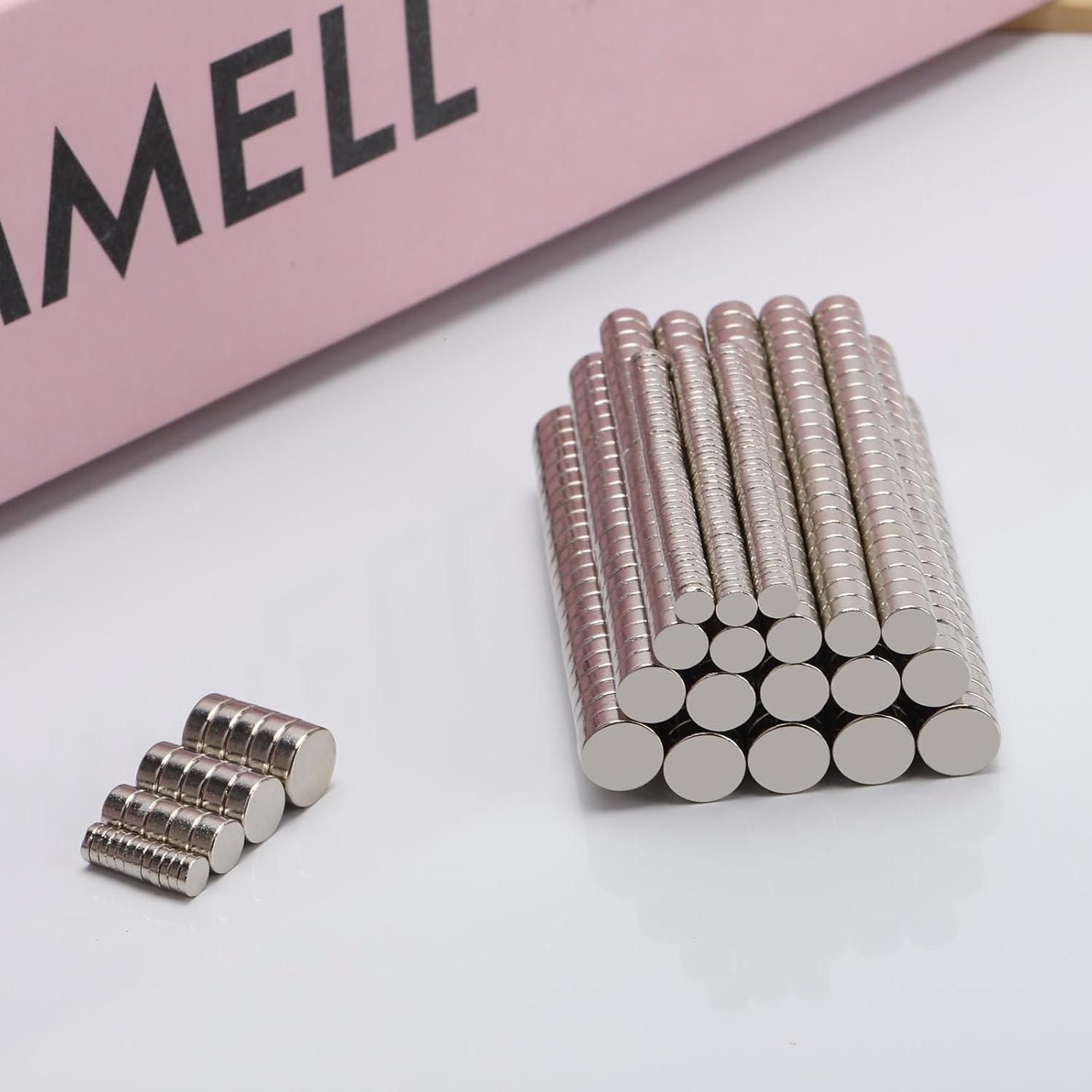 500Pcs Small Rare Earth Magnets, 4 Different Sizes Tiny Mini Magnets for Refrigerator, DIY, Crafts, Whiteboard, Miniatures, Office image 5