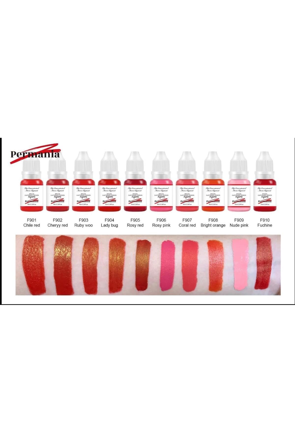 Fontenay Permania Kalıcı Makyaj Boyası Dudak Boyası Pembe Kırmızısı 10Ml Pembe