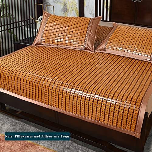 Materassino rinfrescante estivo in rattan, traspirante e facile da pulire, per letti singoli/matrimoniali, perfetto per famiglie e scuole, 200 x 220 cm, per rimanere freschi per tutta l'estate