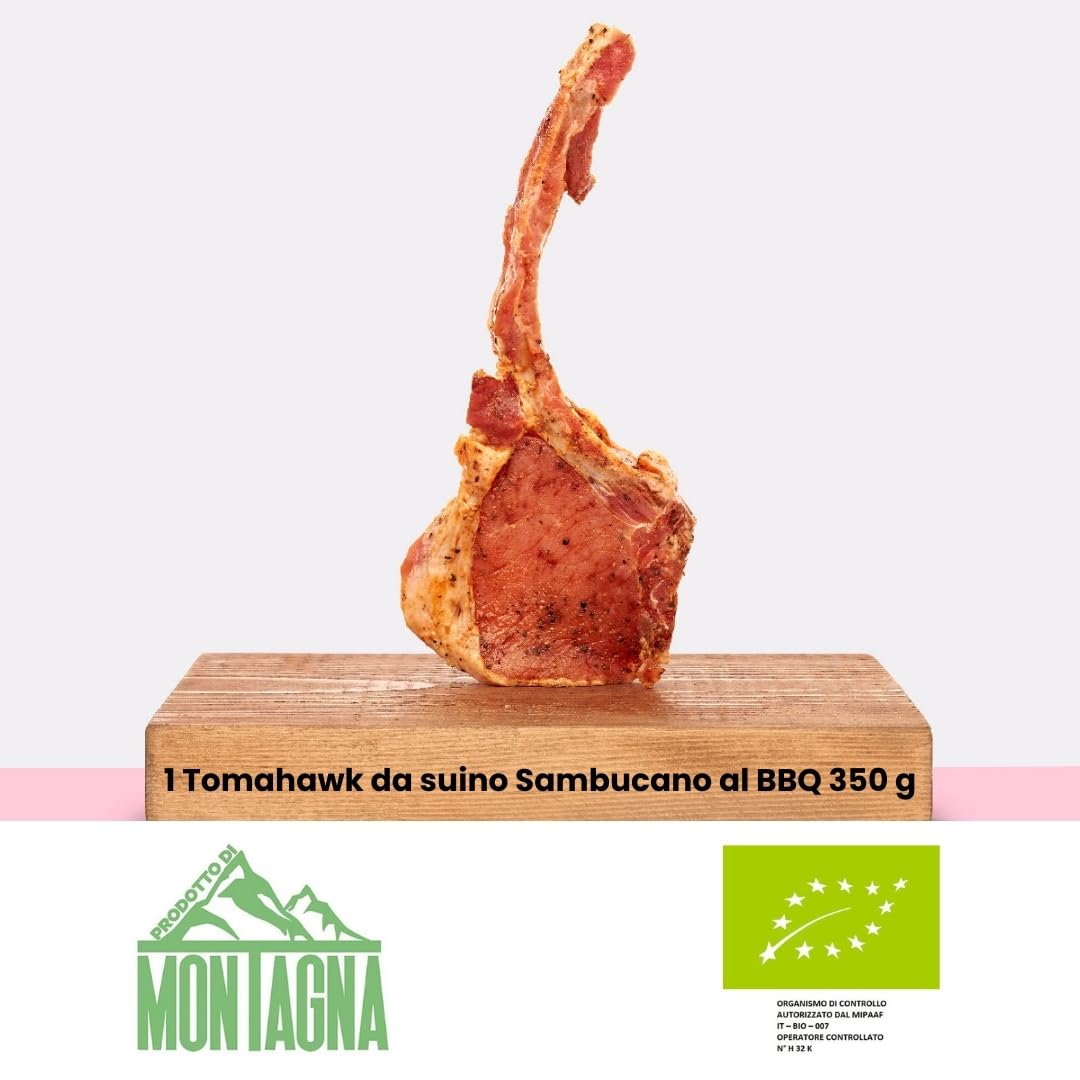 Kit BBQ per 6-8 persone - Box Idea Regalo | Macelleria Savigni | Senza Glutine E Senza Lattosio | Tomahawk da suino, Etrusca, Bistecca in costata da bovino, Capocollo/coppa, Salsiccia