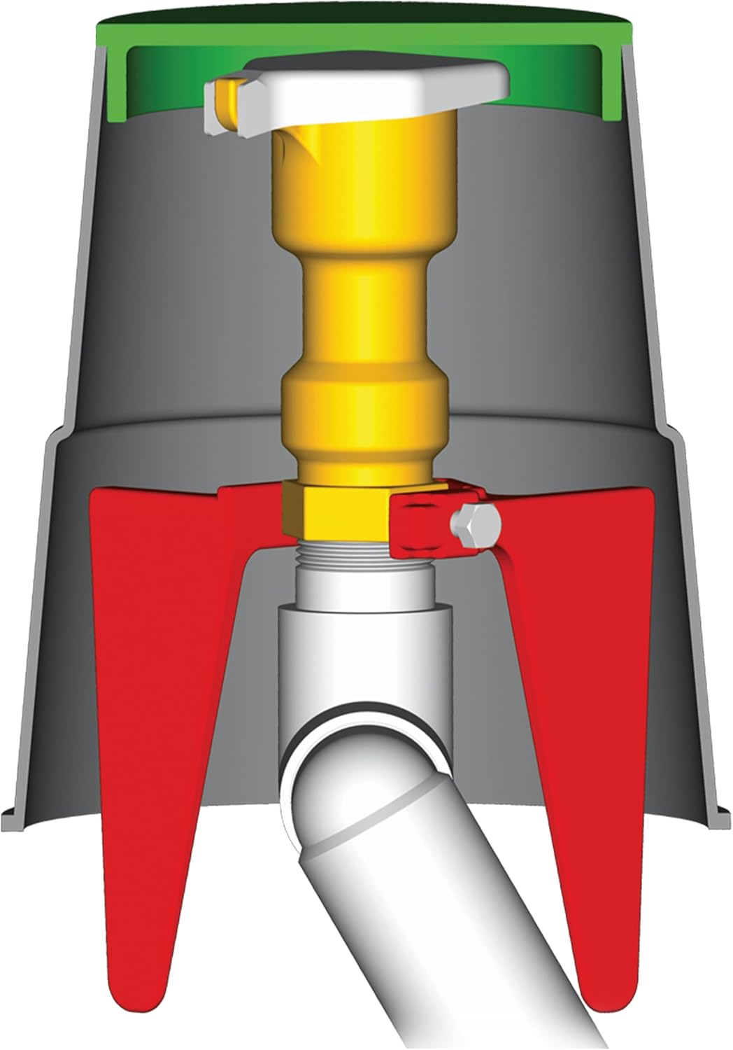 Underhill Anchor for Hose Coupler Valve, 3/4-Inch and 1-Inch Quick Couplers, Sprinkler Garden Irrigation Tools, The Claw Motion Restraint, QCA-075100