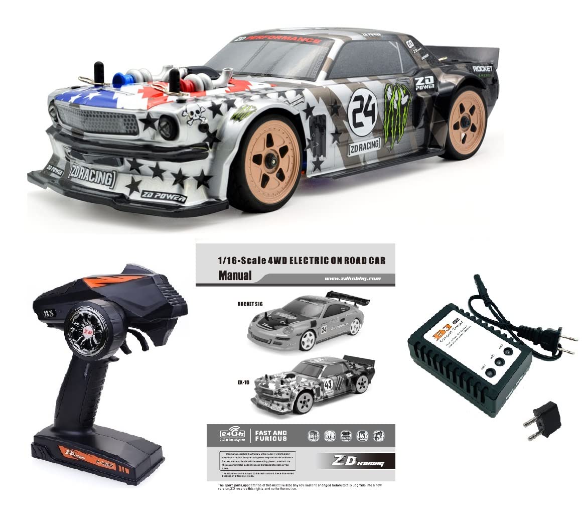 ZD Racing 4WD ブラシレス バッテリー充電器付 即走行可 Amazon.co.jp: 1/16スケール 4WD ブラシレス電動ツーリングカー ZD