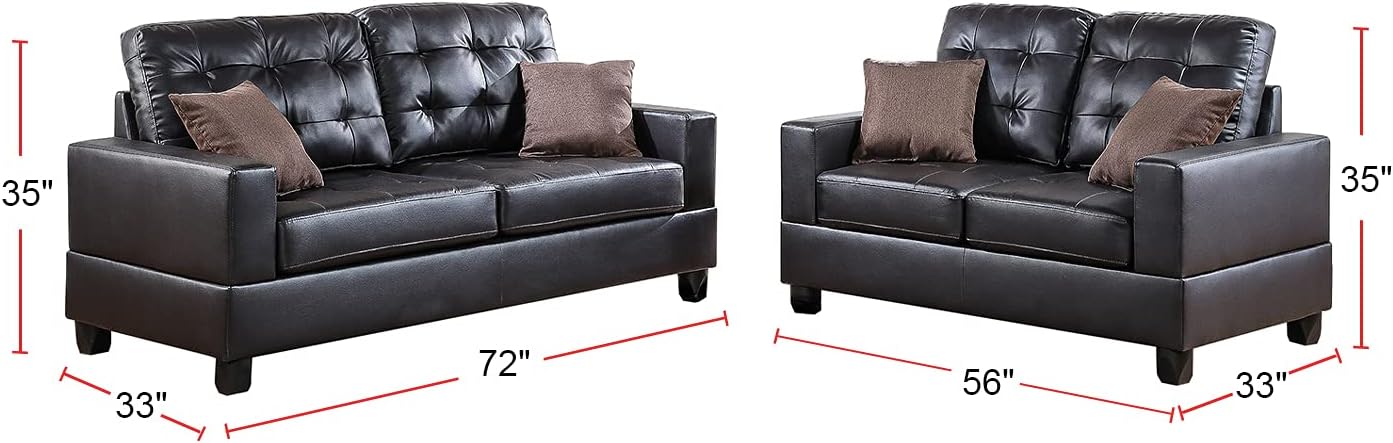 simple relax SR017857 Living Room Sofa Set, Espresso